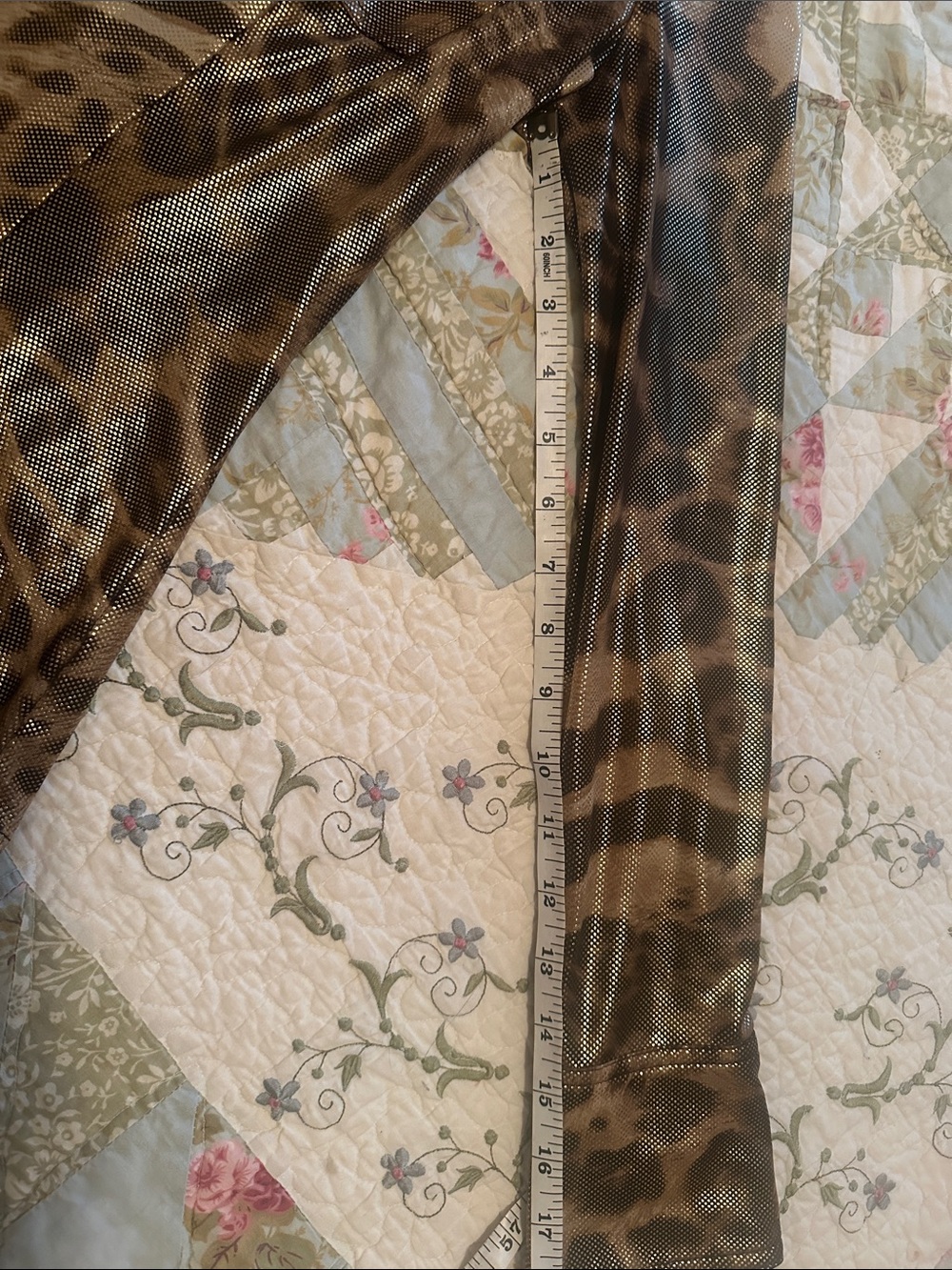 Cache Gold and Brown Animal Print Button-Up Blouse - Picture 8 of 8